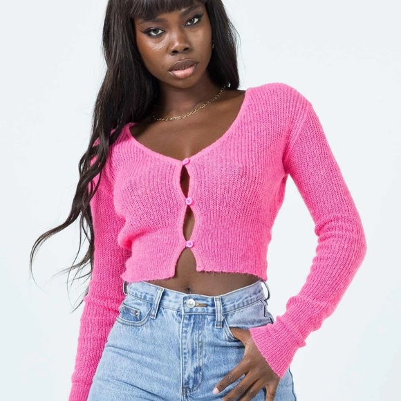 Princess Polly Sweaters - lionness pink cardigan